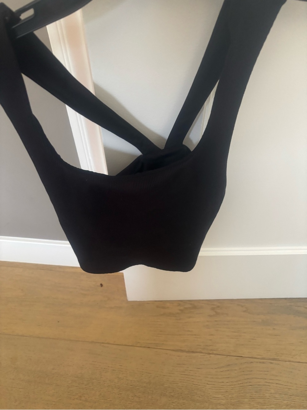 Alo black Alosoft Ribbed Chic Bra Tank - Picture 5 of 5